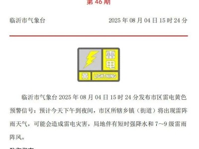 短时强降水+7~9级风！临沂多地预警！避免户外活动！